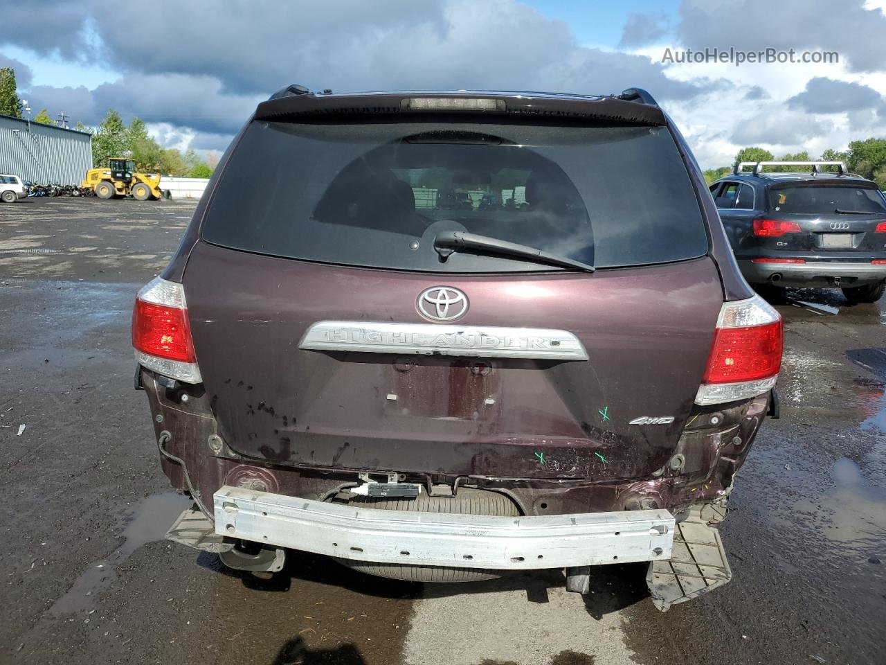 2011 Toyota Highlander Limited Burgundy vin: 5TDDK3EH7BS083762