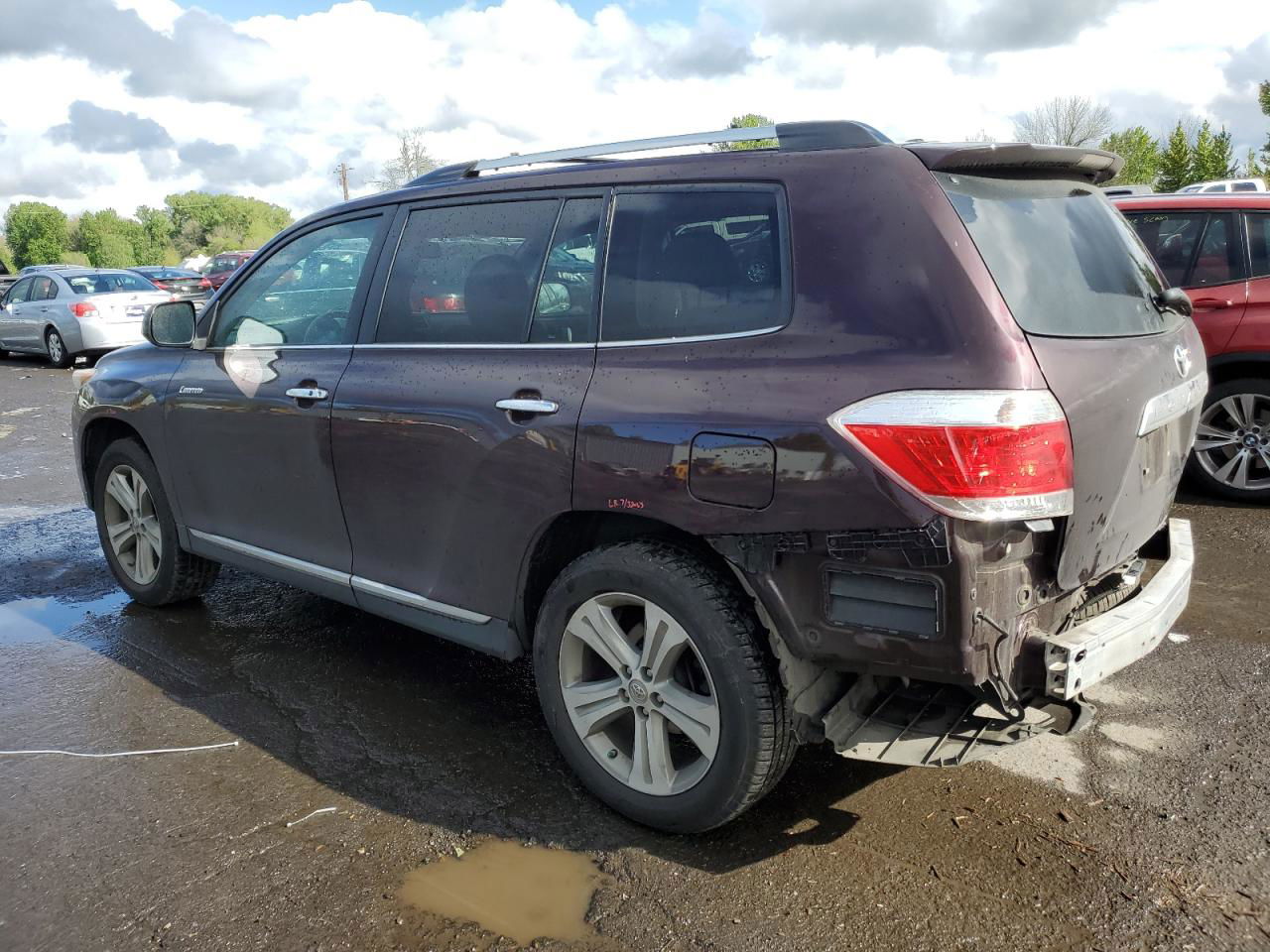 2011 Toyota Highlander Limited Burgundy vin: 5TDDK3EH7BS083762