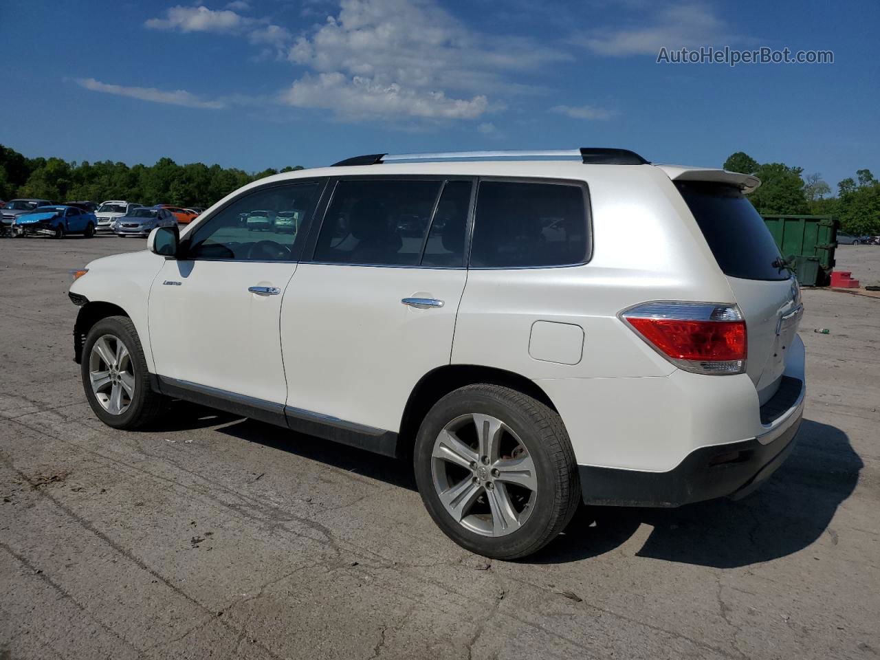 2011 Toyota Highlander Limited White vin: 5TDDK3EH9BS047085