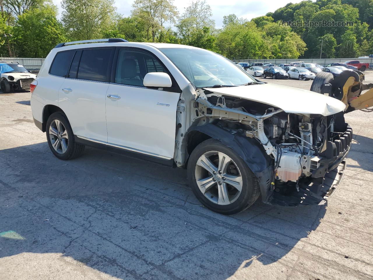 2011 Toyota Highlander Limited White vin: 5TDDK3EH9BS047085