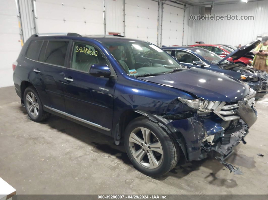 2011 Toyota Highlander Limited V6 Blue vin: 5TDDK3EHXBS049511