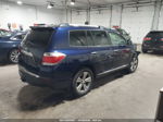 2011 Toyota Highlander Limited V6 Blue vin: 5TDDK3EHXBS049511