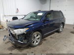 2011 Toyota Highlander Limited V6 Blue vin: 5TDDK3EHXBS049511