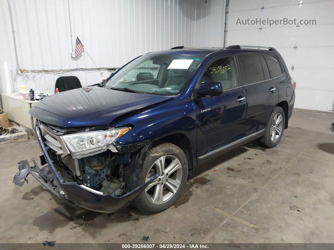 2011 Toyota Highlander Limited V6 Blue vin: 5TDDK3EHXBS049511