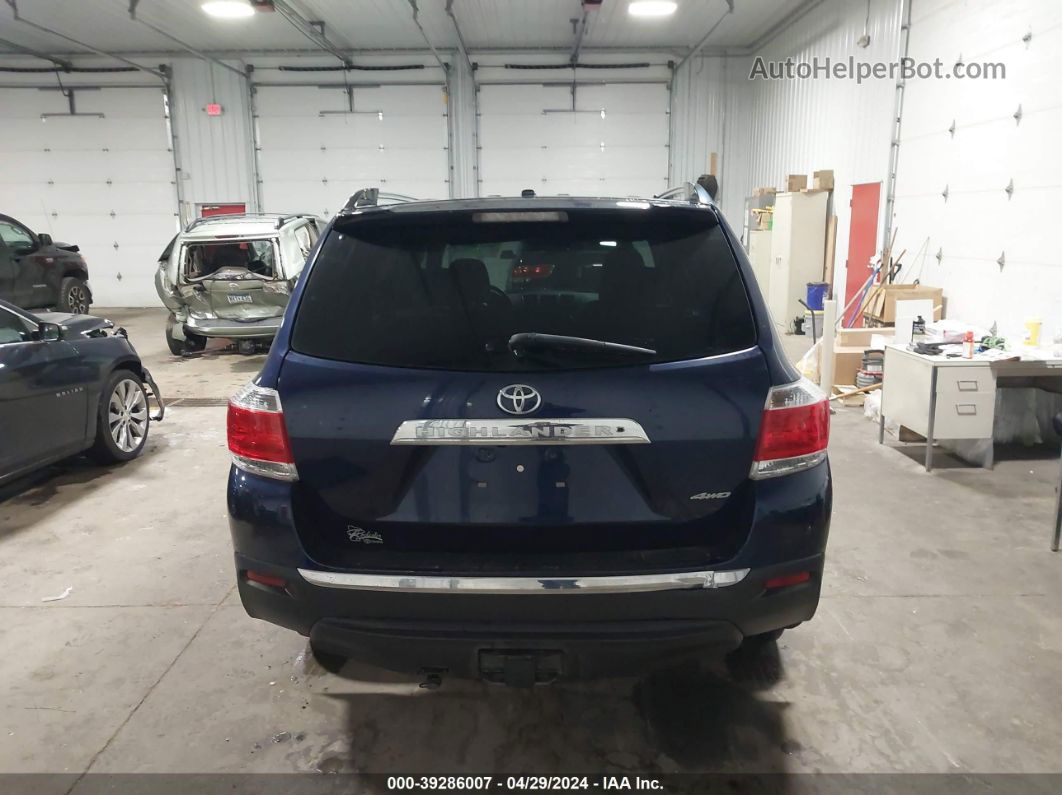 2011 Toyota Highlander Limited V6 Blue vin: 5TDDK3EHXBS049511