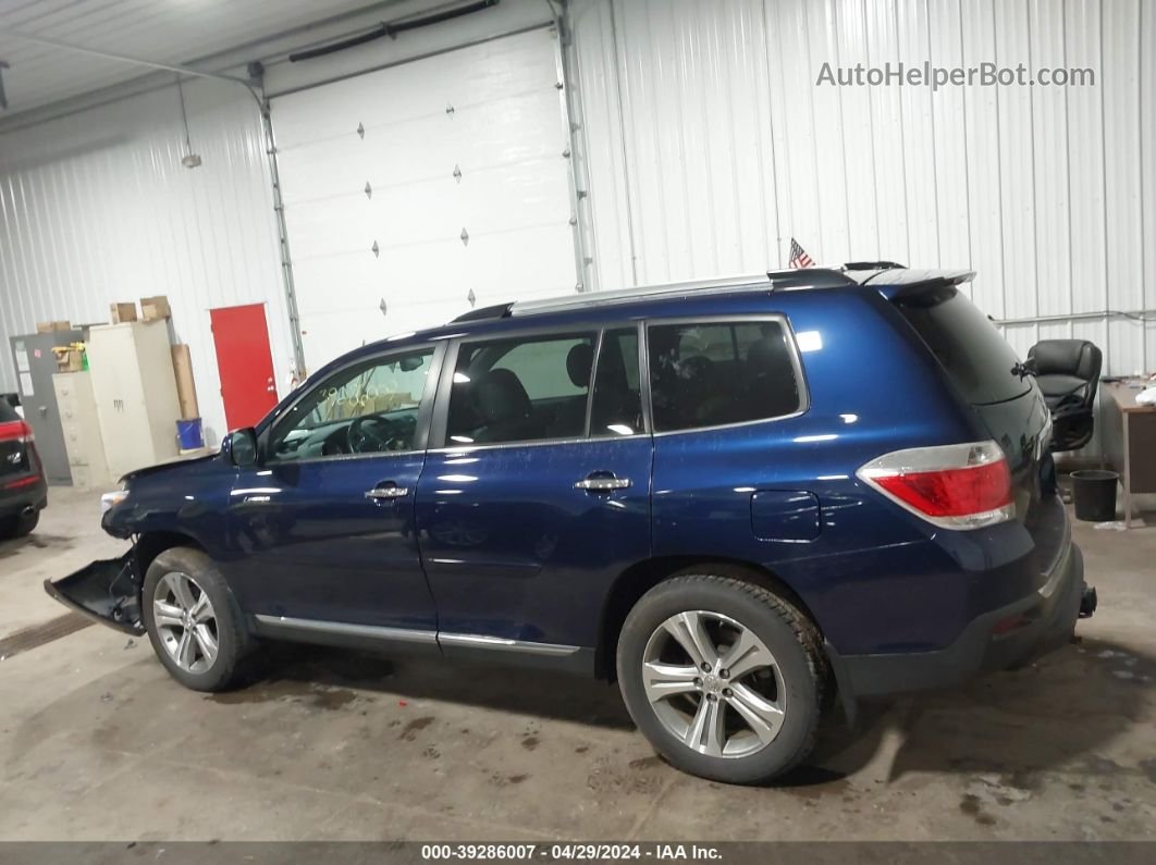 2011 Toyota Highlander Limited V6 Blue vin: 5TDDK3EHXBS049511