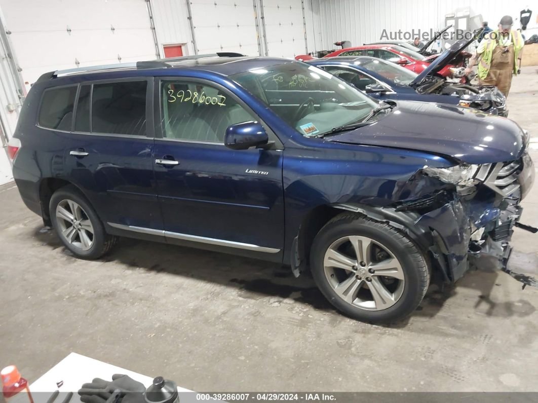 2011 Toyota Highlander Limited V6 Blue vin: 5TDDK3EHXBS049511