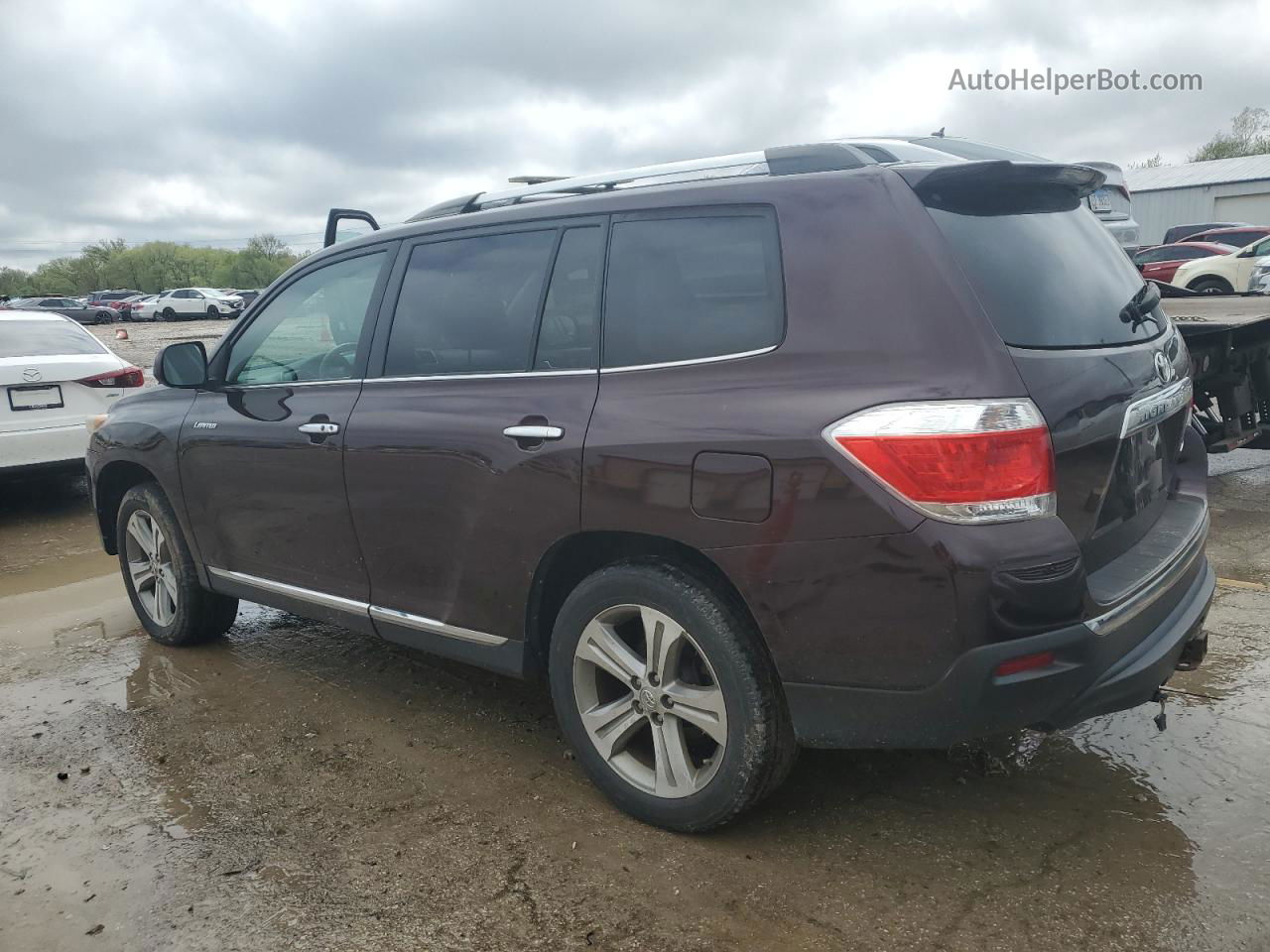 2011 Toyota Highlander Limited Burgundy vin: 5TDDK3EHXBS055891