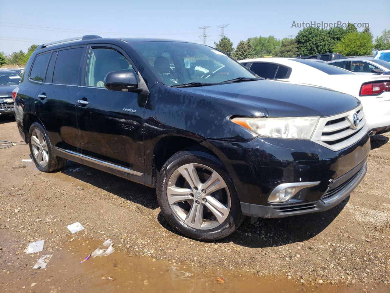 2011 Toyota Highlander Limited Black vin: 5TDDK3EHXBS061965