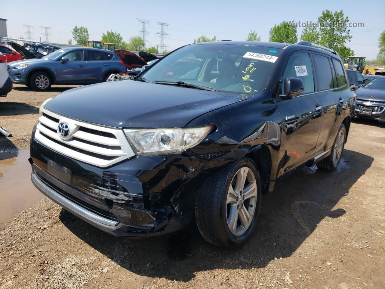 2011 Toyota Highlander Limited Black vin: 5TDDK3EHXBS061965