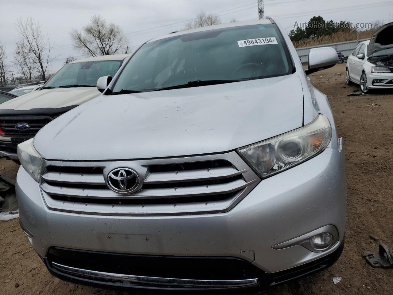 2011 Toyota Highlander Limited Серебряный vin: 5TDDK3EHXBS081651