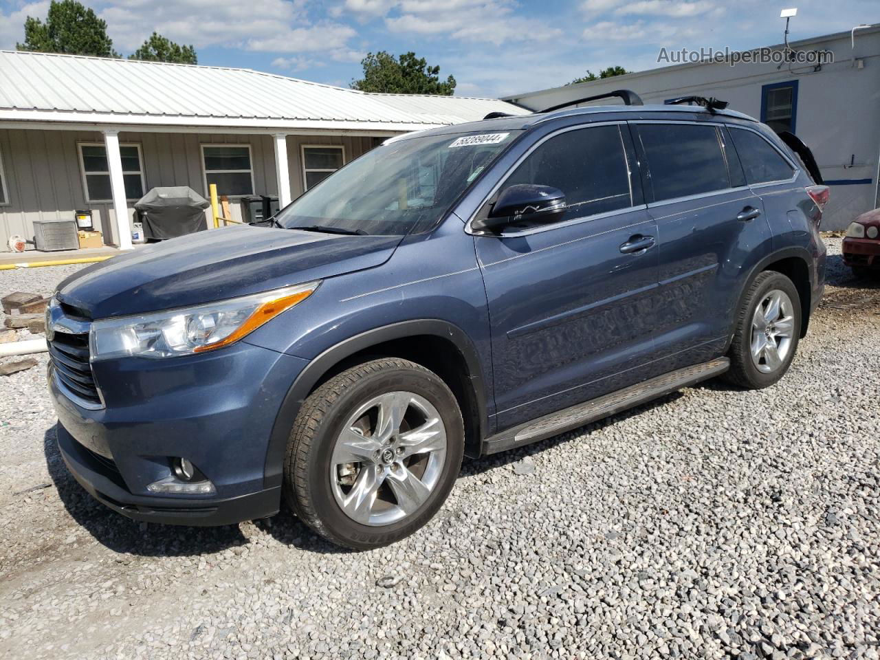 2016 Toyota Highlander Limited Blue vin: 5TDDKRFH0GS268826