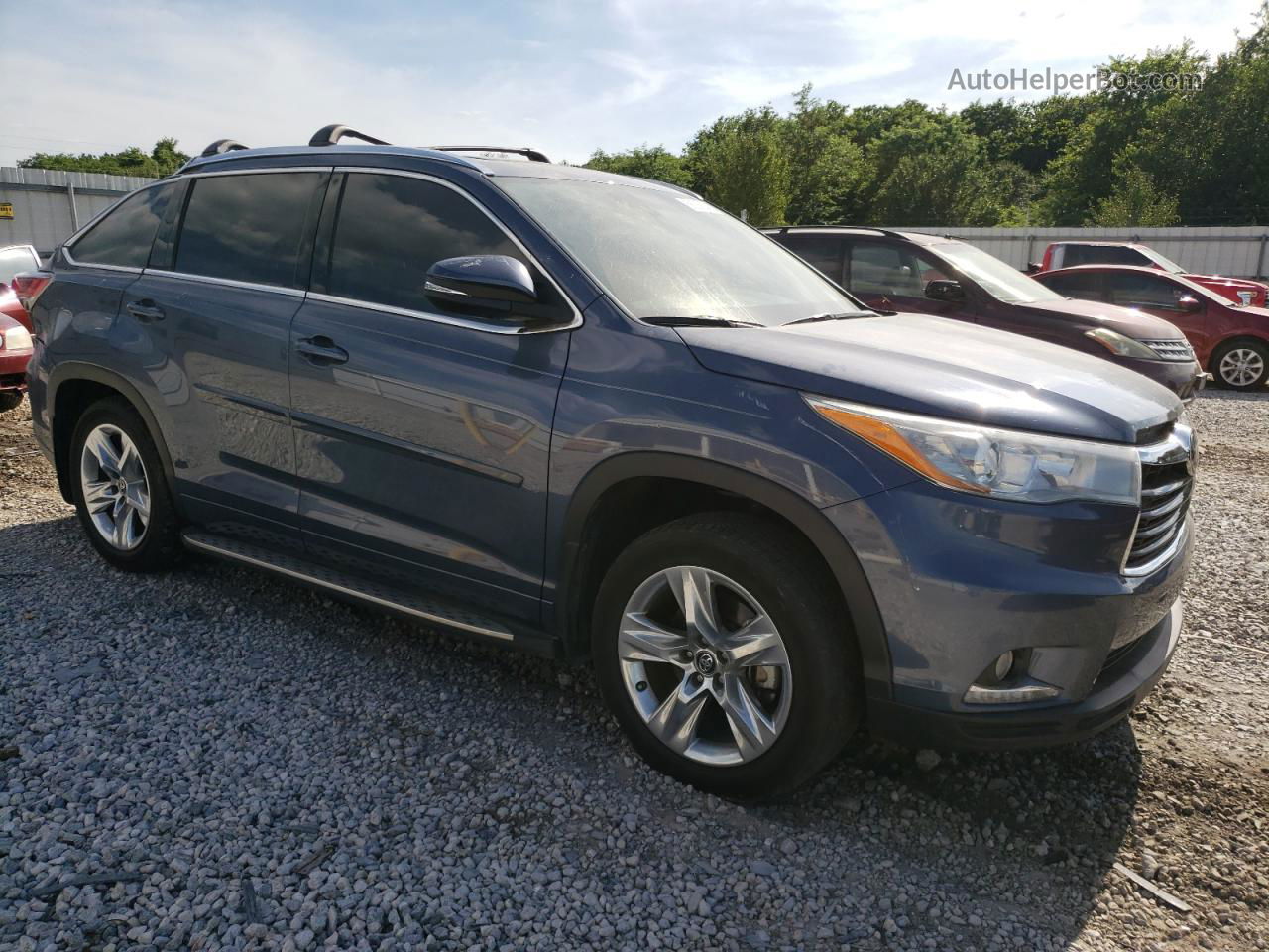 2016 Toyota Highlander Limited Blue vin: 5TDDKRFH0GS268826