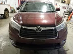 2016 Toyota Highlander Limited Бордовый vin: 5TDDKRFH0GS308192