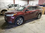 2016 Toyota Highlander Limited Бордовый vin: 5TDDKRFH0GS308192