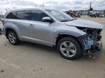 2016 Toyota Highlander Limited Серебряный vin: 5TDDKRFH2GS325270