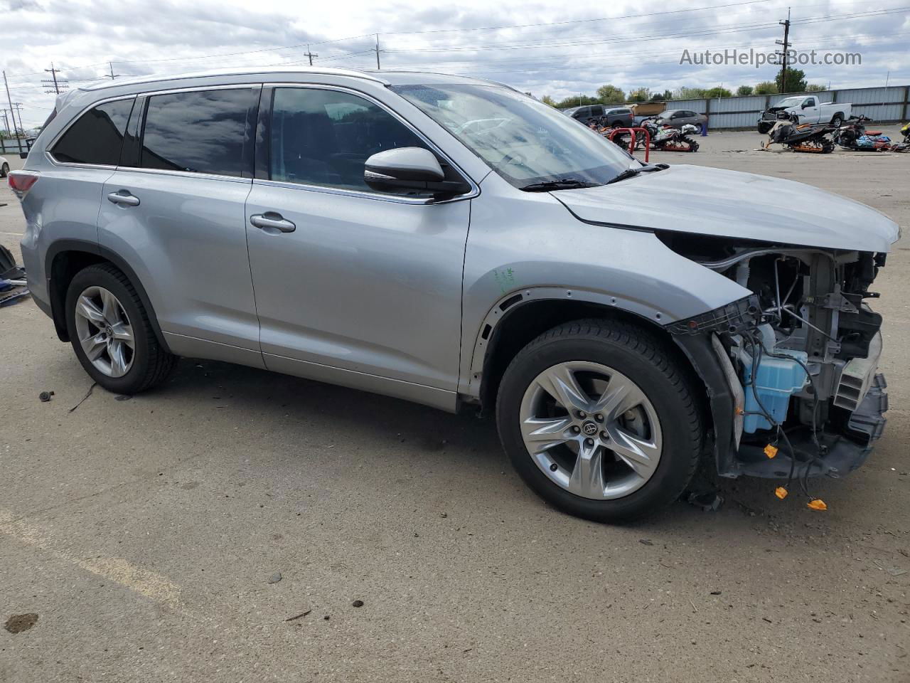 2016 Toyota Highlander Limited Silver vin: 5TDDKRFH2GS325270