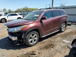 2016 Toyota Highlander Limited Maroon vin: 5TDDKRFH2GS339508