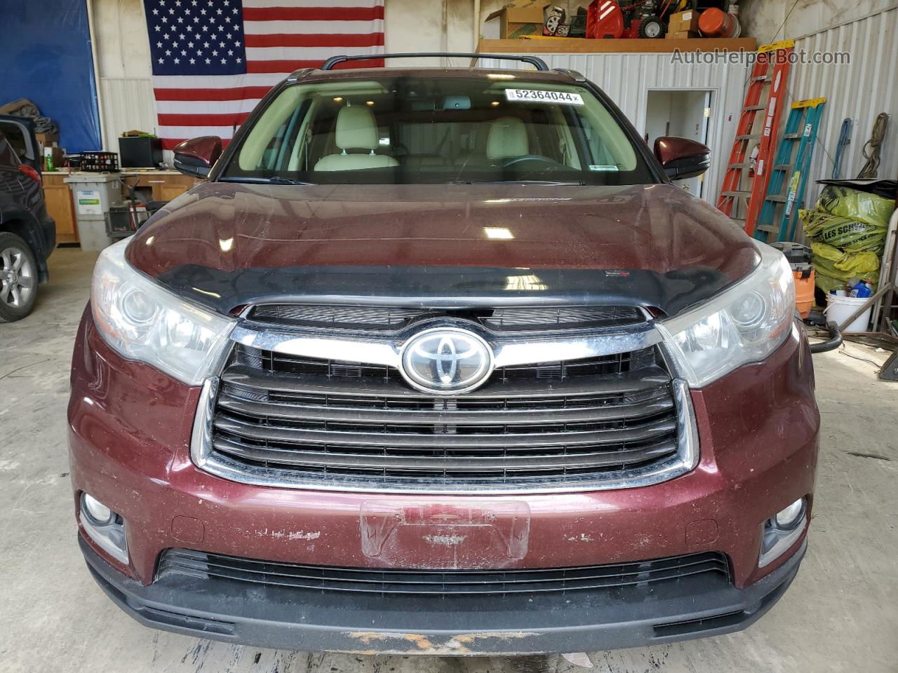 2016 Toyota Highlander Limited Maroon vin: 5TDDKRFH2GS345728