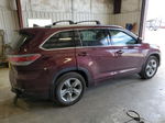 2016 Toyota Highlander Limited Темно-бордовый vin: 5TDDKRFH2GS345728