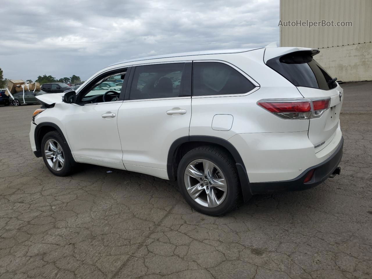 2016 Toyota Highlander Limited White vin: 5TDDKRFH2GS348435