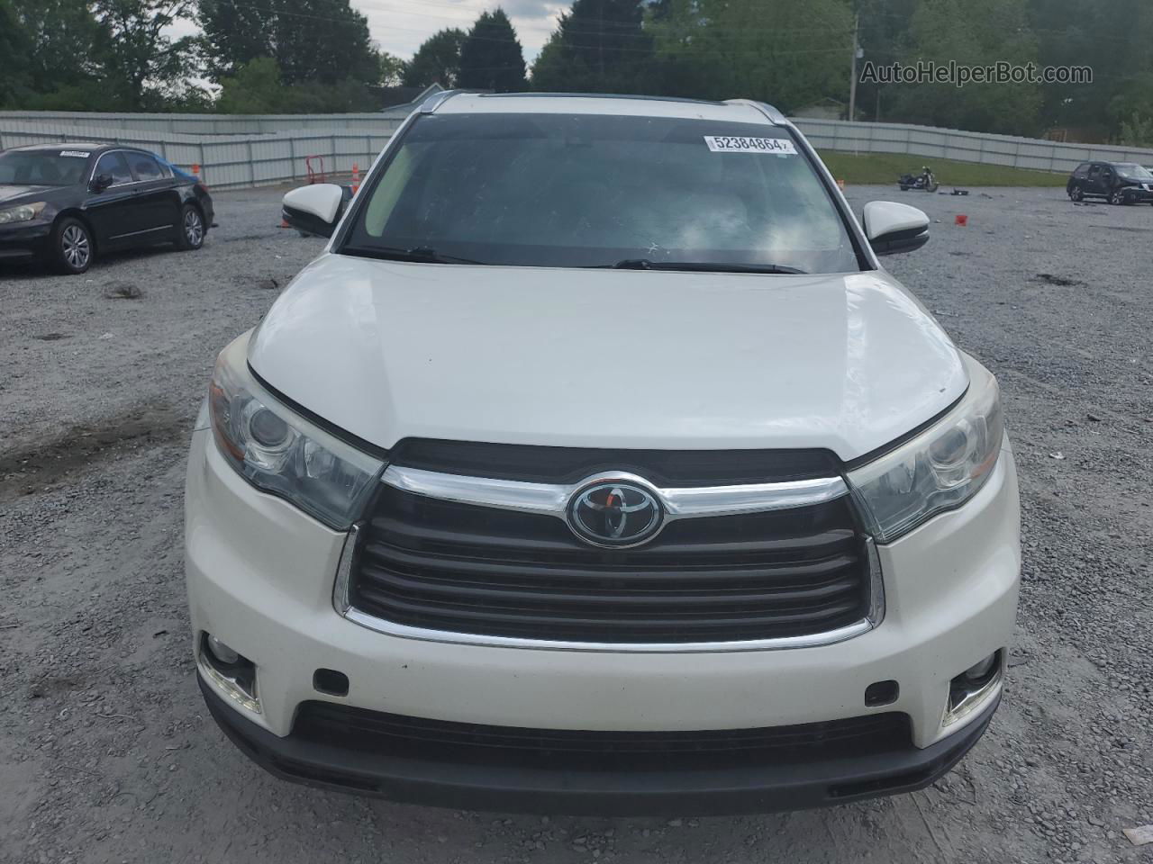 2016 Toyota Highlander Limited White vin: 5TDDKRFH3GS248294