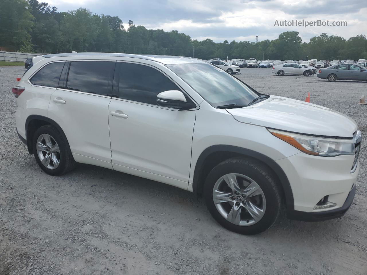 2016 Toyota Highlander Limited White vin: 5TDDKRFH3GS248294