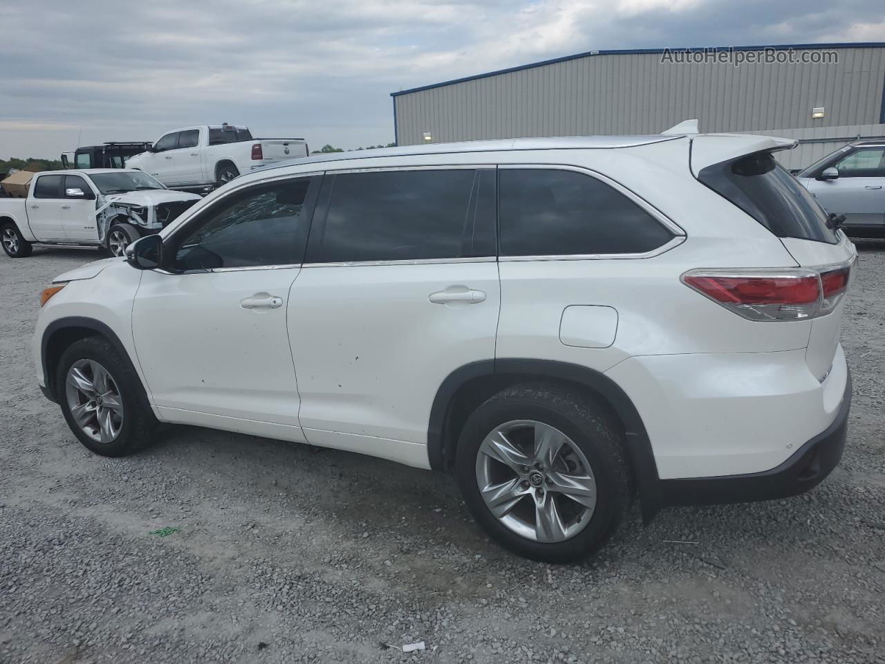 2016 Toyota Highlander Limited White vin: 5TDDKRFH3GS248294