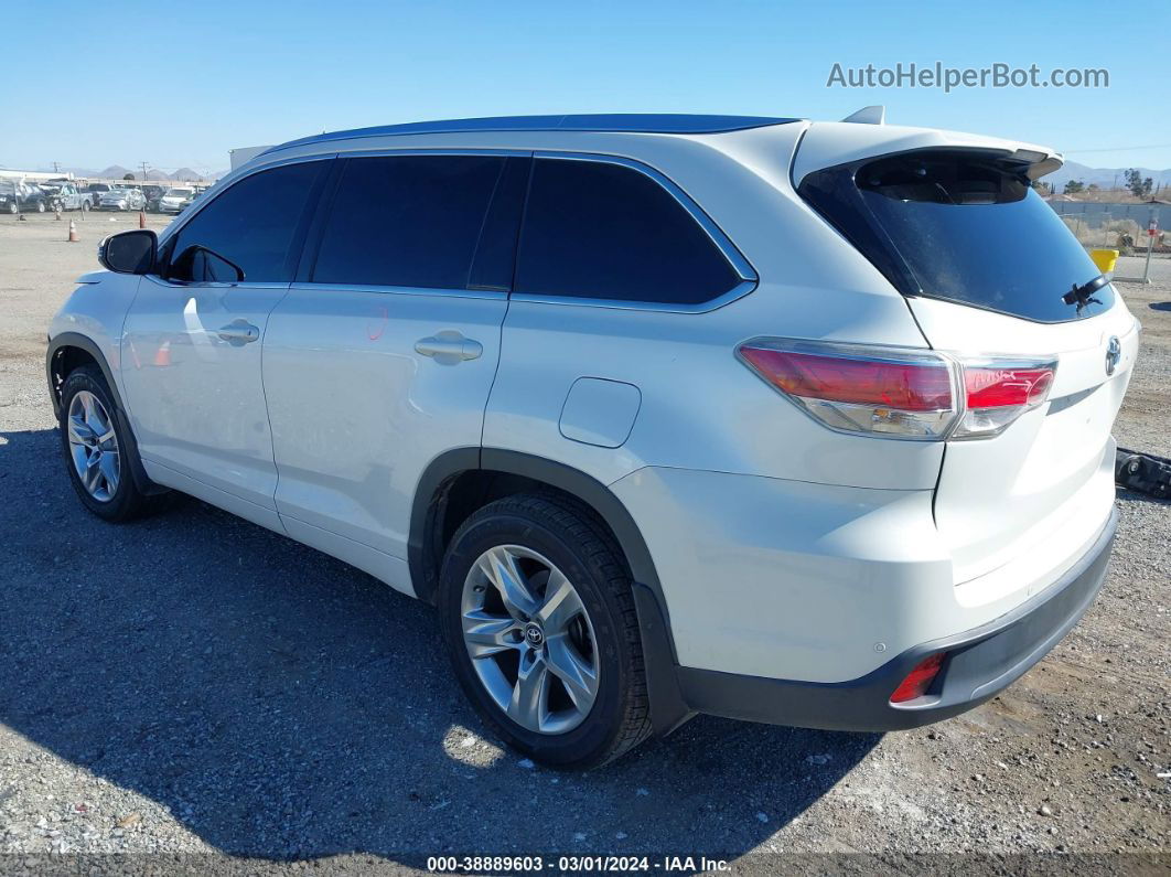 2016 Toyota Highlander Limited Platinum V6 White vin: 5TDDKRFH3GS312706