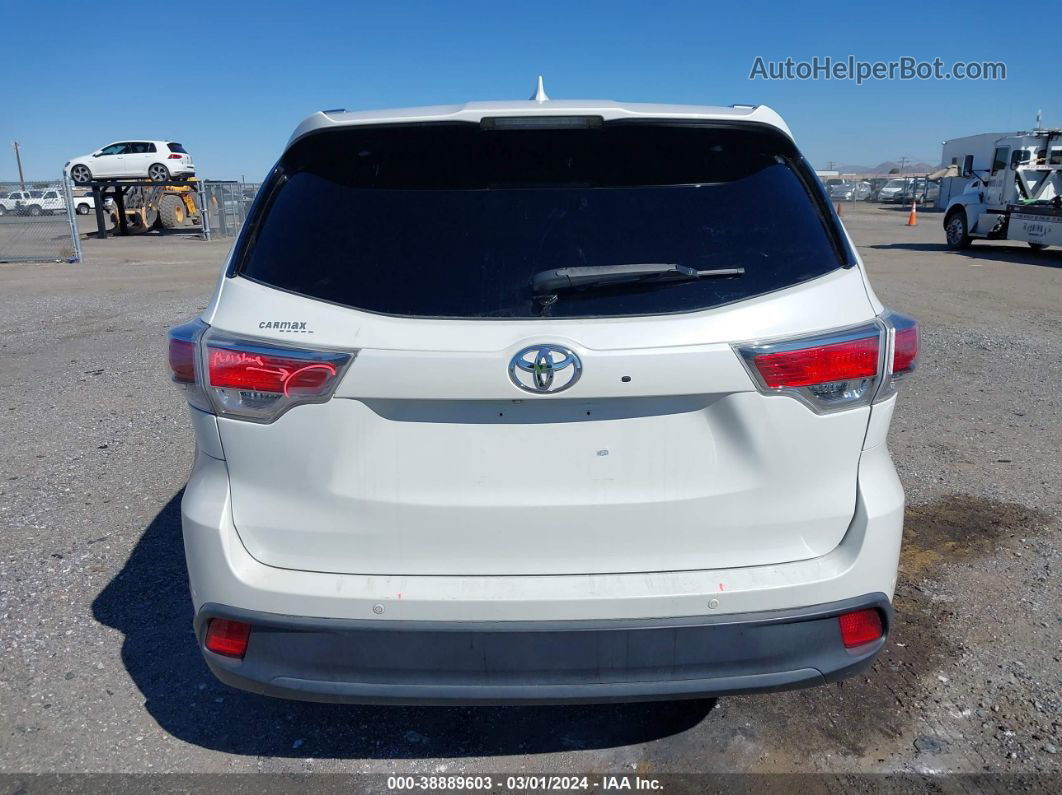 2016 Toyota Highlander Limited Platinum V6 Белый vin: 5TDDKRFH3GS312706