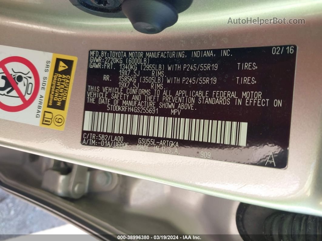 2016 Toyota Highlander Limited Platinum V6 Brown vin: 5TDDKRFH4GS255691