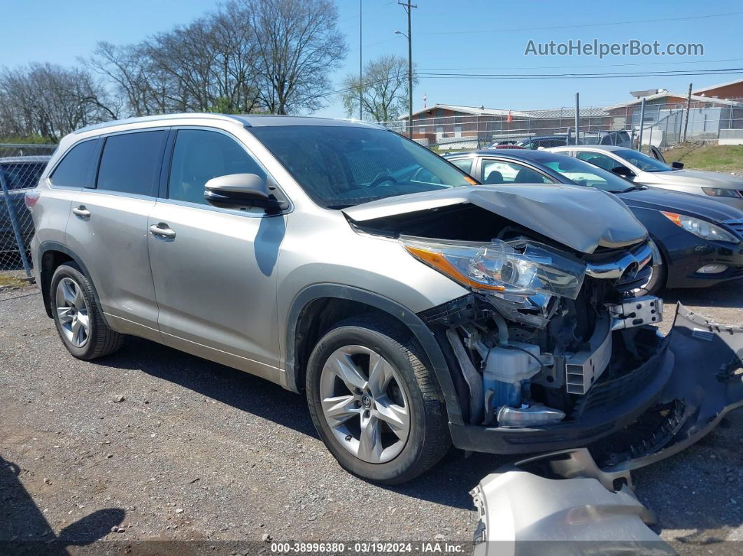 2016 Toyota Highlander Limited Platinum V6 Коричневый vin: 5TDDKRFH4GS255691