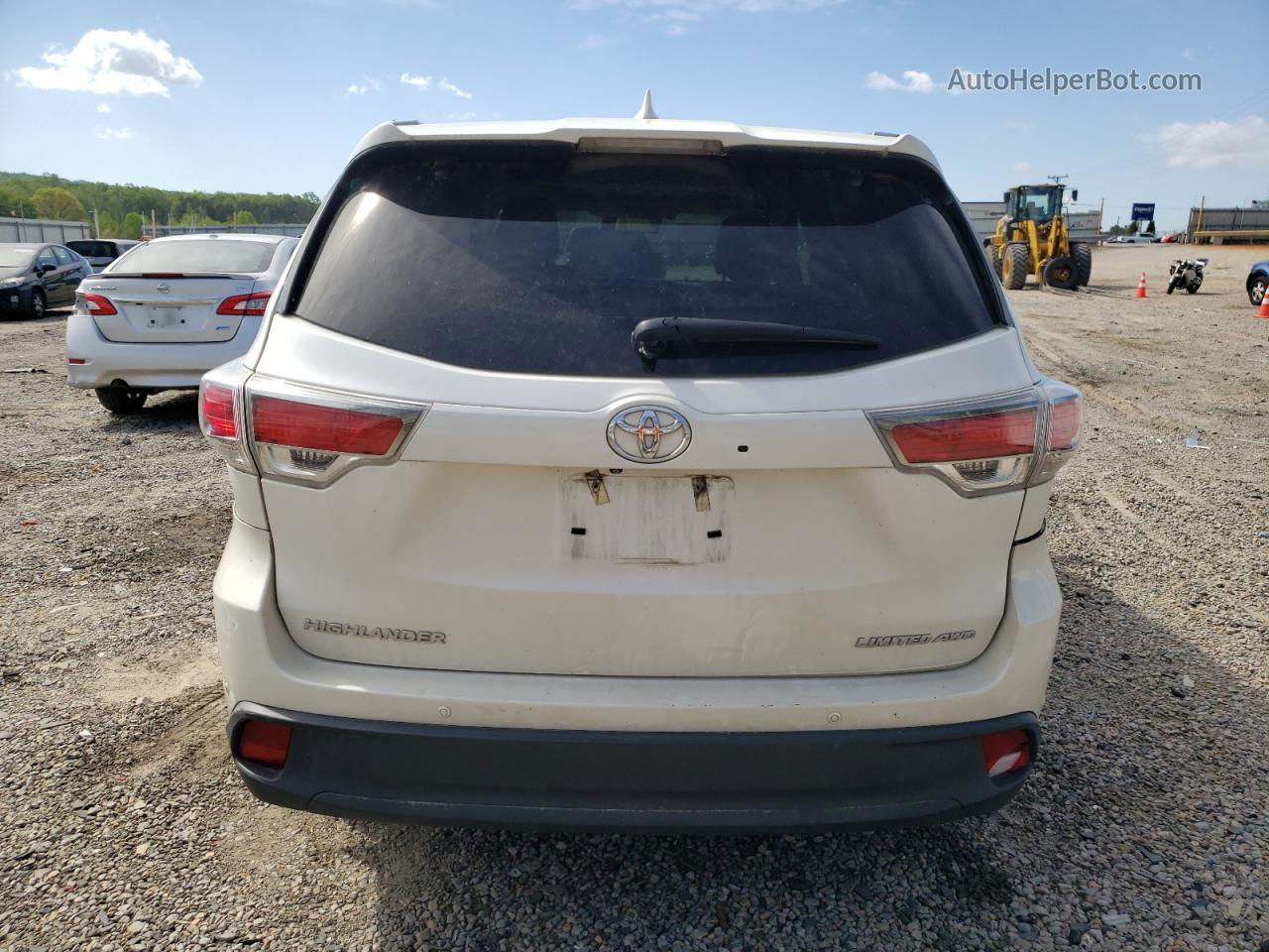 2016 Toyota Highlander Limited White vin: 5TDDKRFH4GS269493