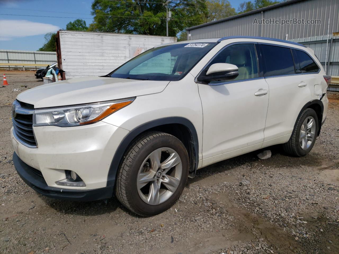 2016 Toyota Highlander Limited White vin: 5TDDKRFH4GS269493