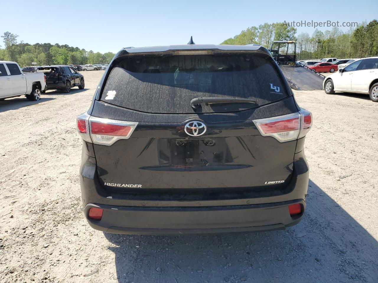 2016 Toyota Highlander Limited Black vin: 5TDDKRFH5GS275349