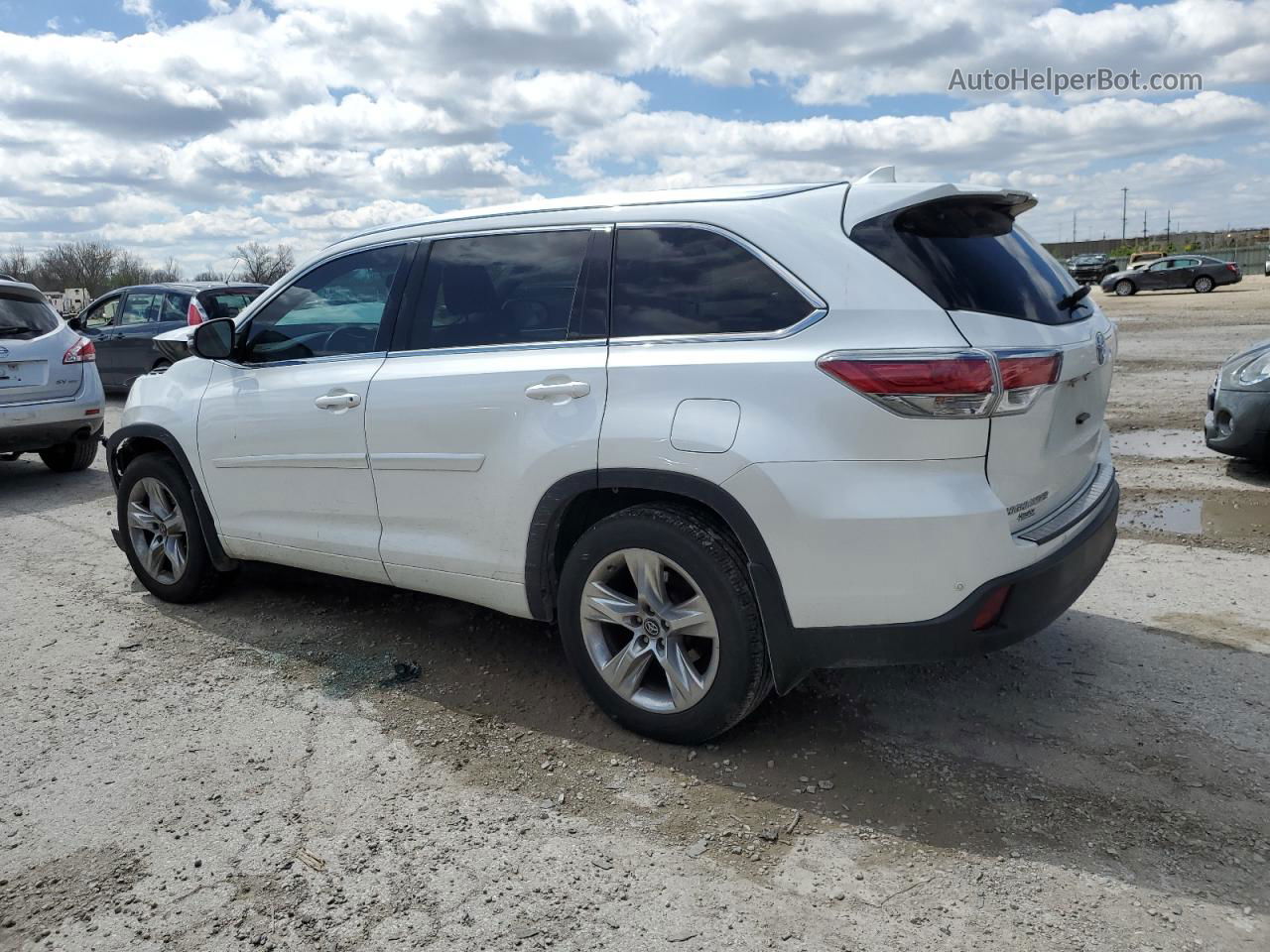 2016 Toyota Highlander Limited White vin: 5TDDKRFH5GS294970