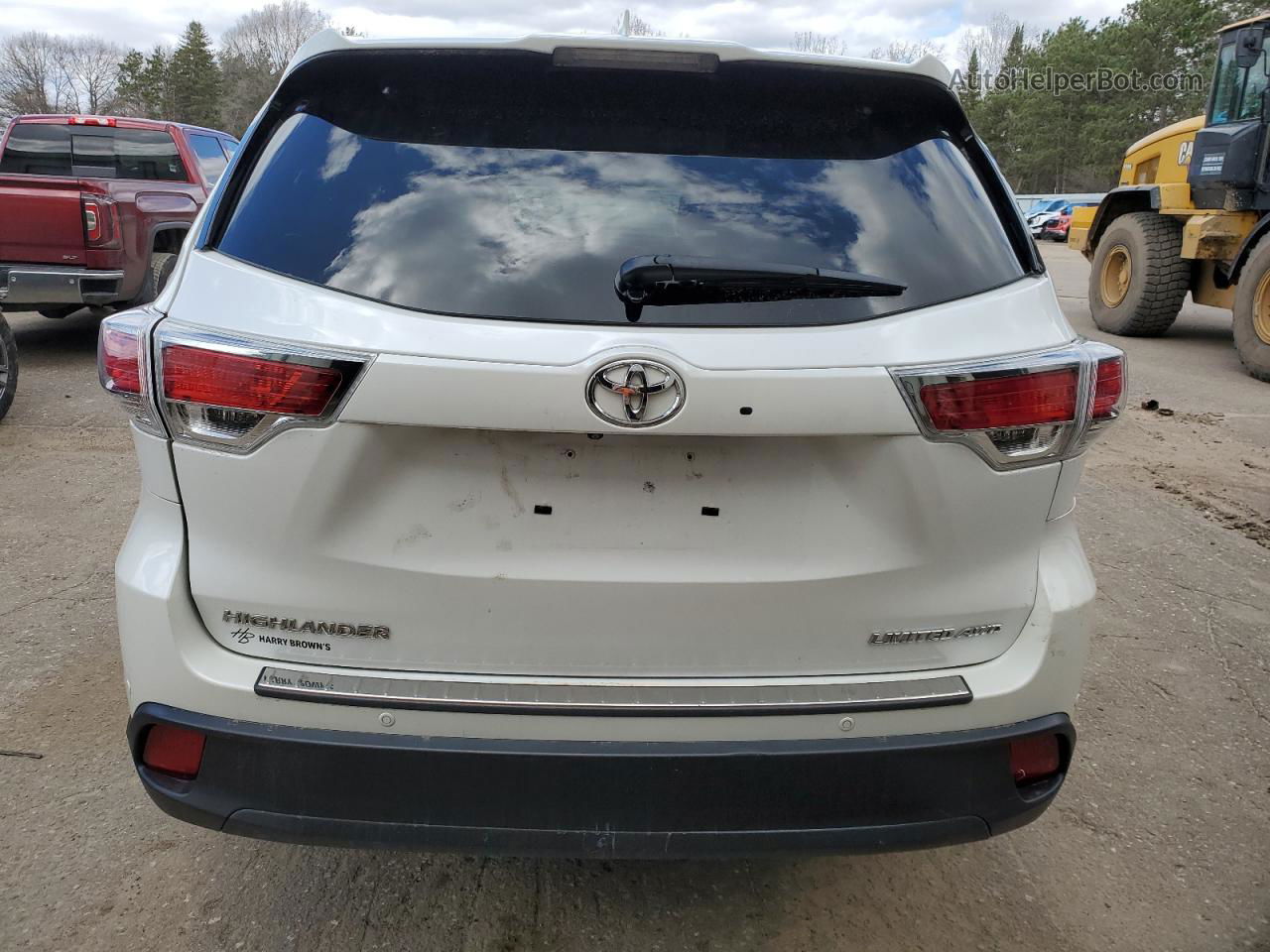 2016 Toyota Highlander Limited White vin: 5TDDKRFH6GS284397