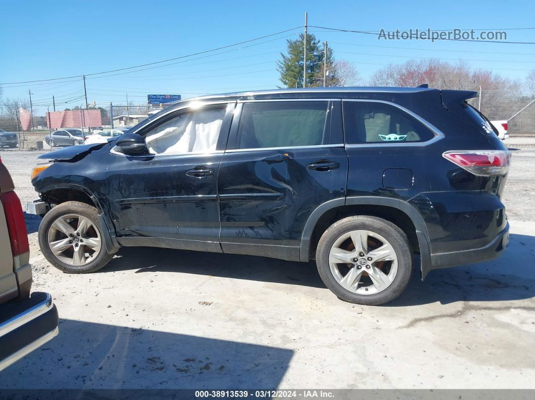 2016 Toyota Highlander Limited V6 Black vin: 5TDDKRFH6GS309475