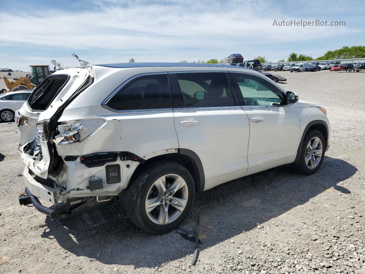 2016 Toyota Highlander Limited White vin: 5TDDKRFH7GS301773