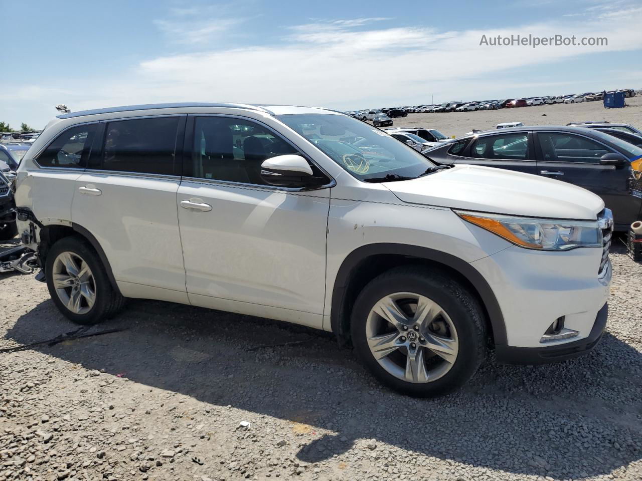 2016 Toyota Highlander Limited White vin: 5TDDKRFH7GS301773