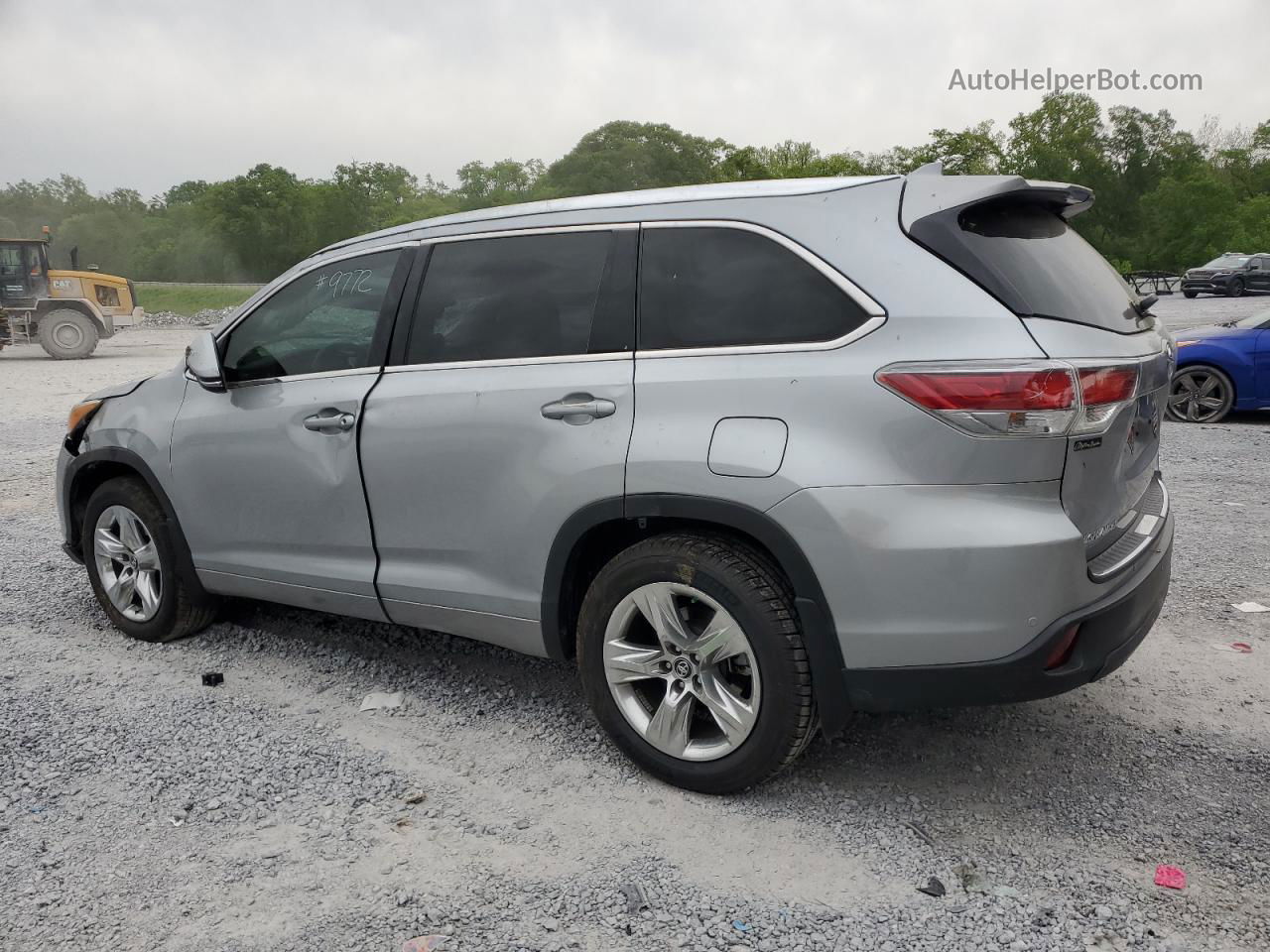 2016 Toyota Highlander Limited Серебряный vin: 5TDDKRFH7GS319772