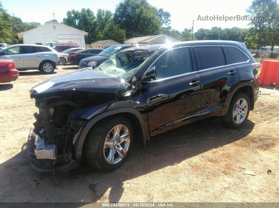 2016 Toyota Highlander Limited V6 Black vin: 5TDDKRFH7GS338399