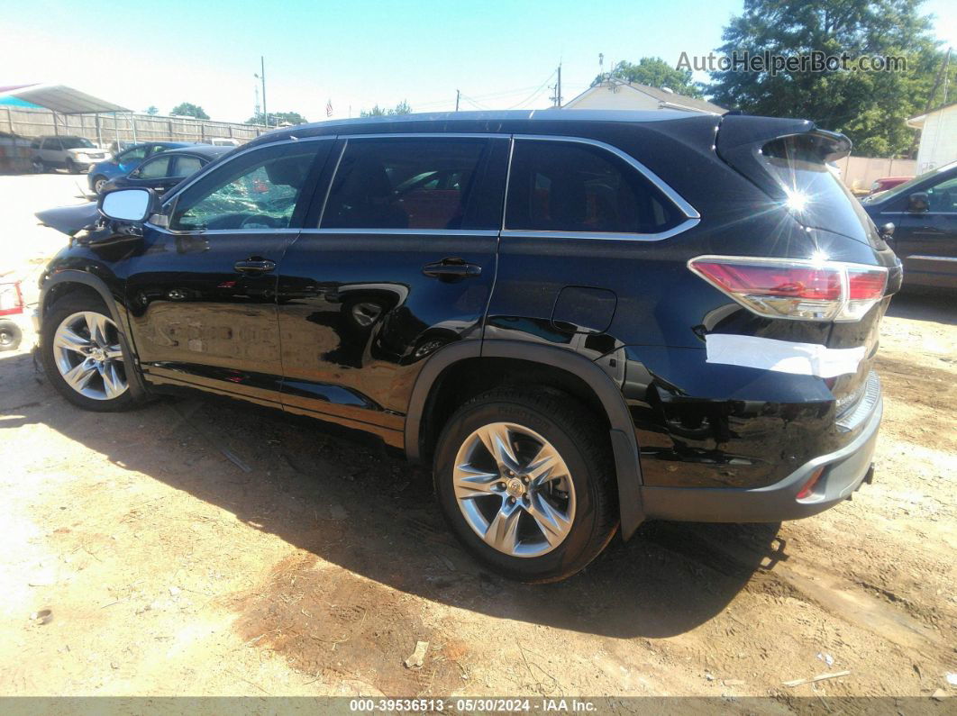 2016 Toyota Highlander Limited V6 Black vin: 5TDDKRFH7GS338399