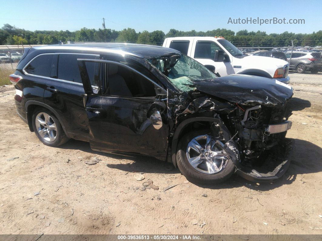 2016 Toyota Highlander Limited V6 Black vin: 5TDDKRFH7GS338399