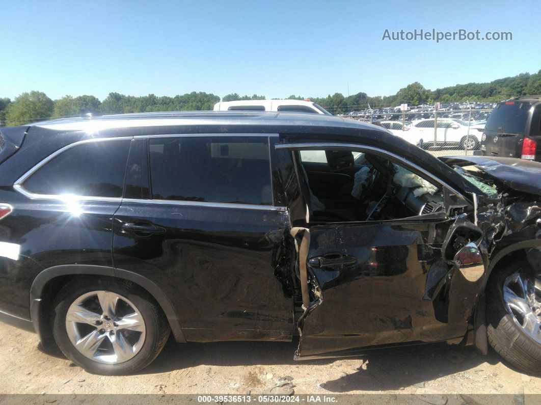 2016 Toyota Highlander Limited V6 Black vin: 5TDDKRFH7GS338399