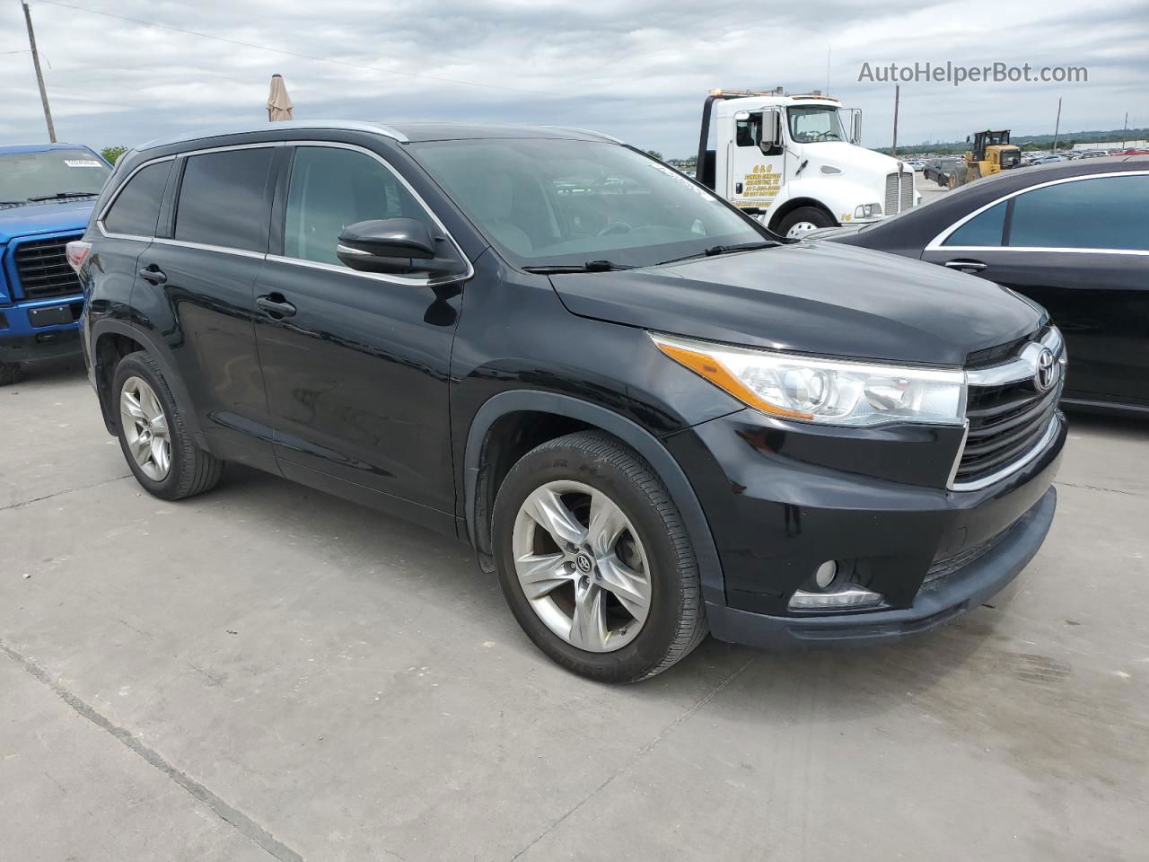 2016 Toyota Highlander Limited Black vin: 5TDDKRFH8GS343434