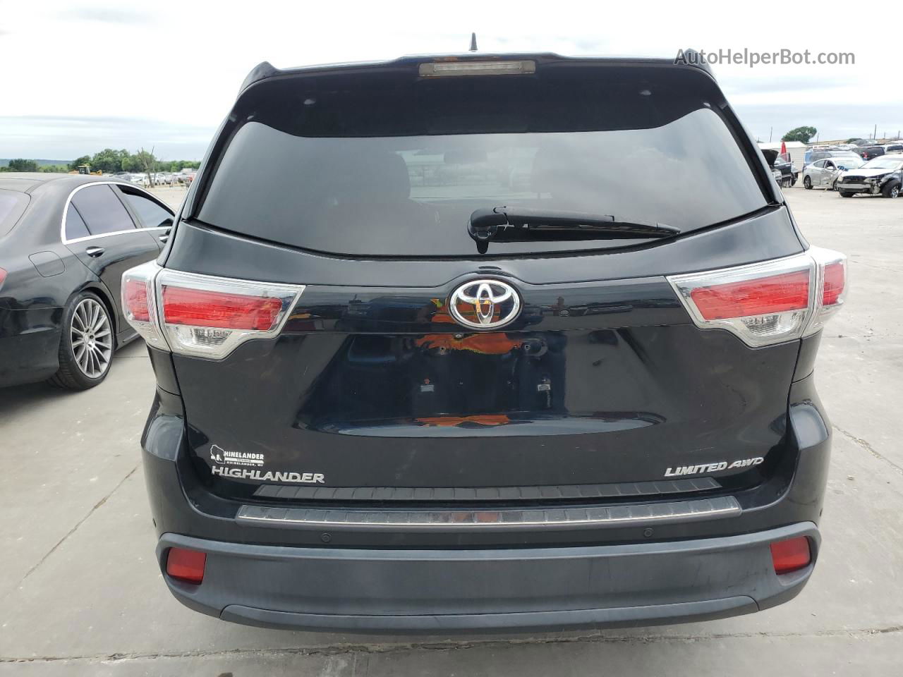 2016 Toyota Highlander Limited Черный vin: 5TDDKRFH8GS343434