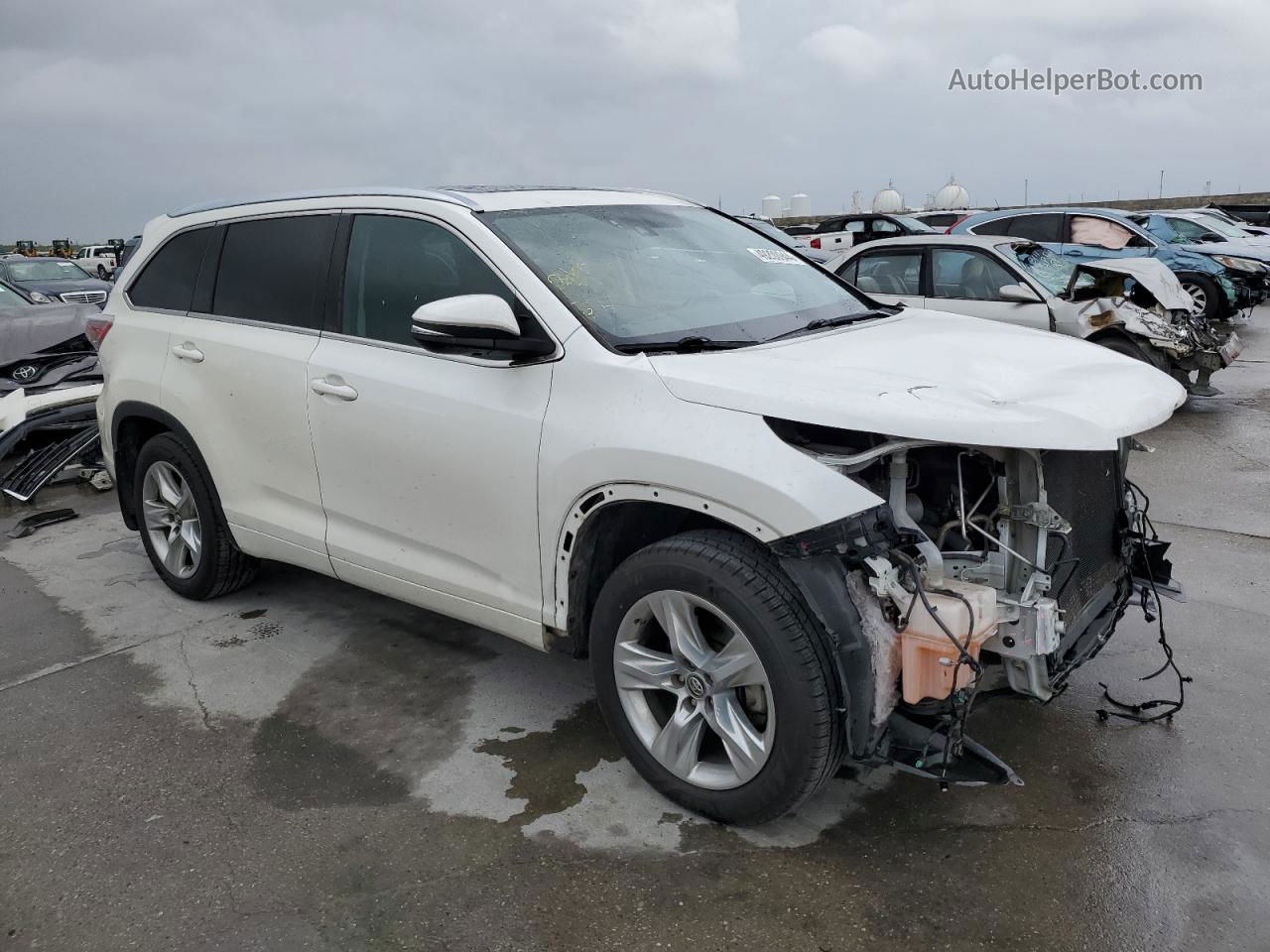 2016 Toyota Highlander Limited White vin: 5TDDKRFHXGS337070