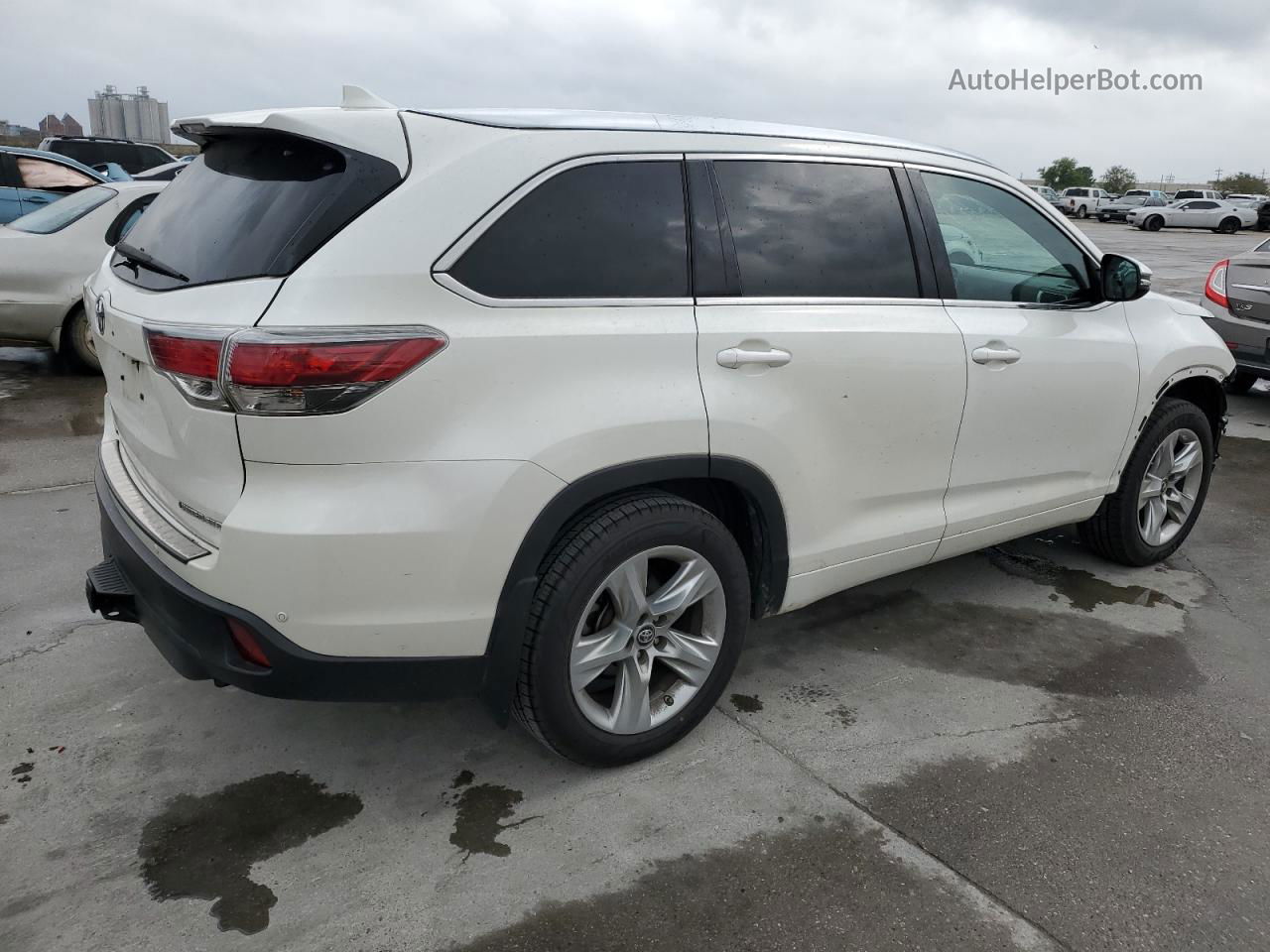 2016 Toyota Highlander Limited White vin: 5TDDKRFHXGS337070