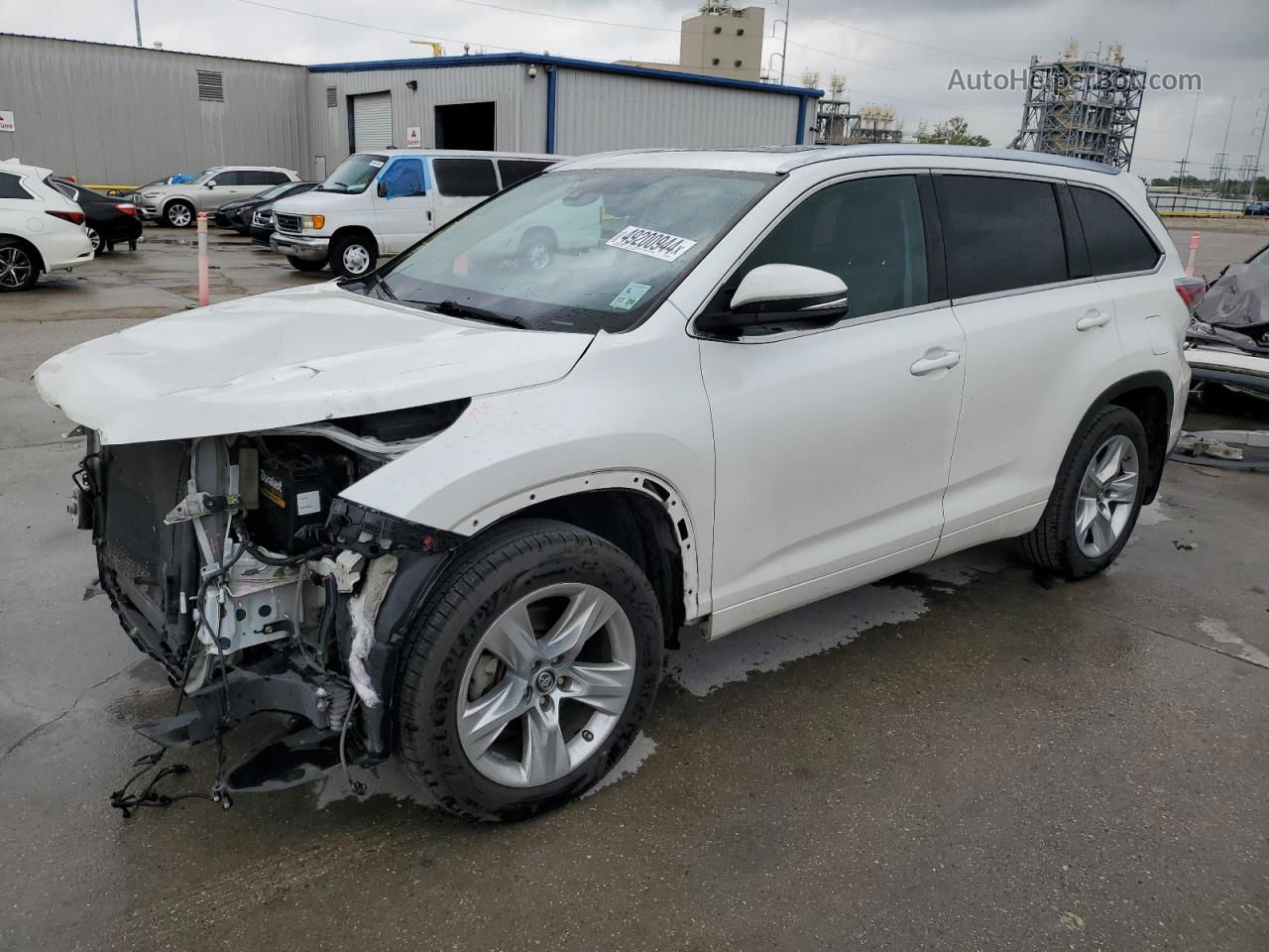 2016 Toyota Highlander Limited White vin: 5TDDKRFHXGS337070